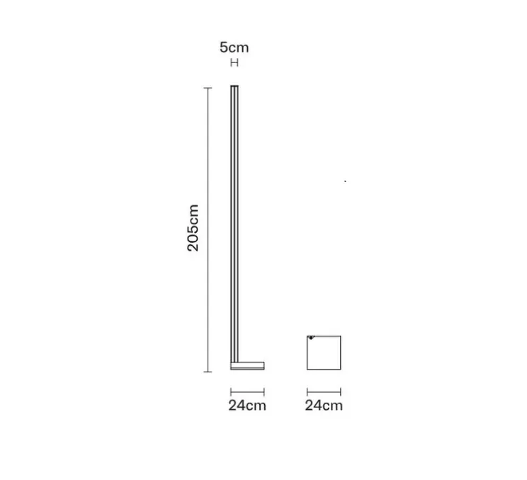Lampadaire, Pivot, blanc, LED, 3000k, 10000lm, L24cm, H205cm - FABBIAN