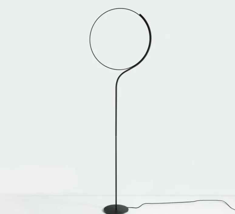 Lampadaire*KDLN Lampadaire, Poise, , LED, dim, 2700k, 3600 lm, Ø55cm, H196cm - noir et blanc