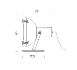 Lampadaire*Nemo Lighting Lampadaire, Projecteur 365, , L43cm, H43cm - bleu