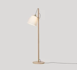 Lampadaire*Muuto Lampadaire, Pull, , H150cm, Ø31,5cm - blanc, chêne