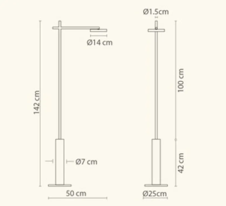 Lampadaire*Robin Lampadaire, Rafaela, , LED, 3000K, 1050 lm, Ø14cm, H142cm - noir mat