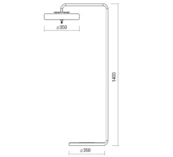 Lampadaire*Bert frank Lampadaire, Revolve, , LED, Ø35cm, H140cm - noir et or