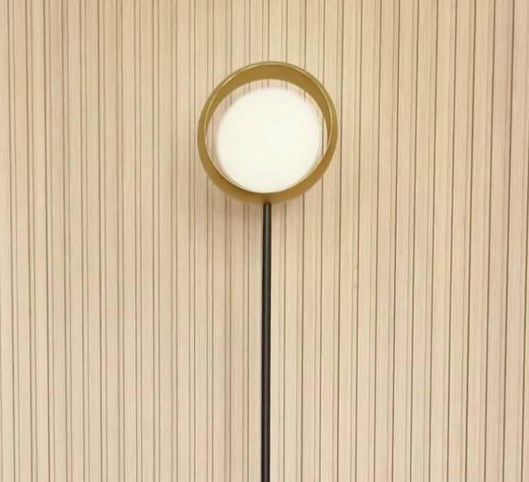 Lampadaire, Ring F, or mat, Ø27,5cm, H164cm - B.lux