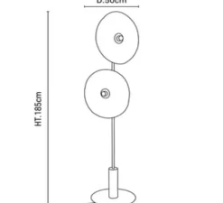 Lampadaire*Market Set Lampadaire, Rivage 2L, , Ø50cm, H185cm - naturel