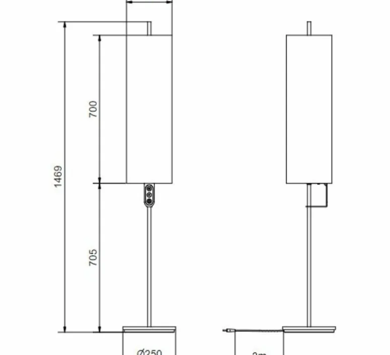 Lampadaire*Belid Lampadaire, RooMate, Bronze metallique, blanc, LED, dim, 2700-4100K, 1790 lm, Ø21,5cm, H146,8cm - Bronze metallique,blanc