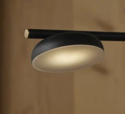 Lampadaire, Salto, noir, LED, dim, 3000K, 550 lm, L50cm, H127cm - Northern