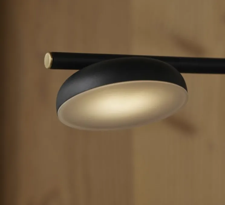 Lampadaire, Salto, noir, LED, dim, 3000K, 550 lm, L50cm, H127cm - Northern