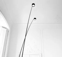 Lampadaire*Davide Groppi Lampadaire, Sampei 440, , LED, 3000K, 1915lm, dim, IP20, Ø230cm, H390cm - noir mat