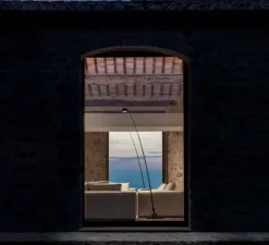 Lampadaire, Sampei 440, noir mat, LED, 2700K, 1832lm, dim, IP20, Ø230cm, H390cm - Davide Groppi