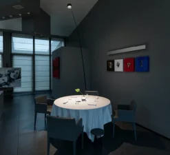 Lampadaire, Sampei 230, noir mat, LED, 2700K, 1808lm, L79,5cm, H215cm - Davide Groppi