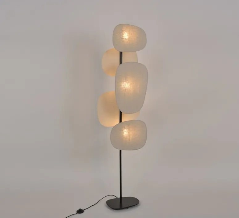 Lampadaire*Market Set Lampadaire, Screen 70's 3L, , L48cm, H174cm - lin bouleau