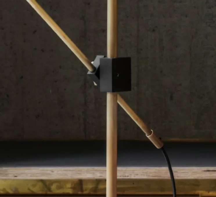 Lampadaire, Shear, laiton noir, 2700K, 500LM L30cm, H120cm - Bert Frank