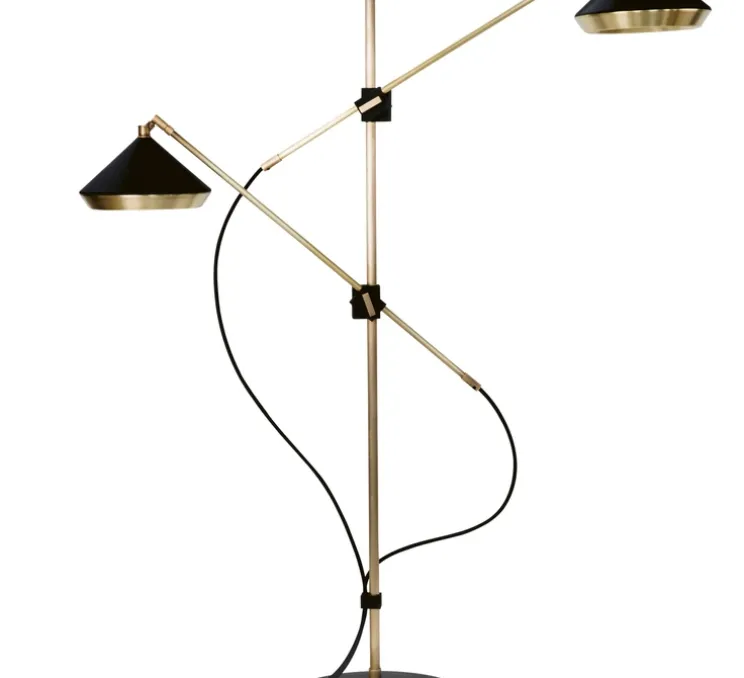 Lampadaire, Shear, laiton noir, 2700K, 500LM L30cm, H120cm - Bert Frank