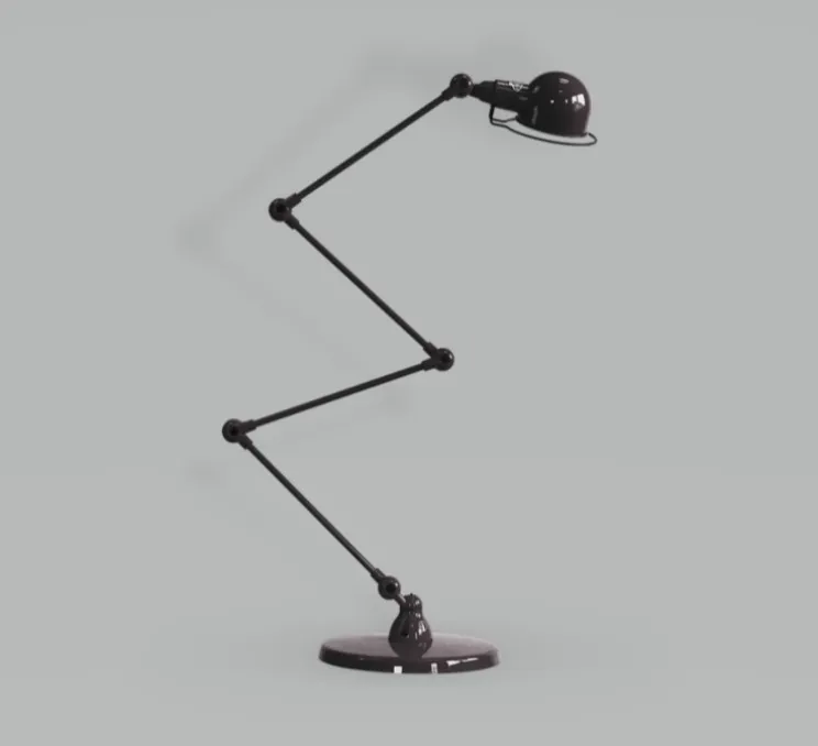 Lampadaire, Signal 4 bras, SI433, noir, brillant, Ø24,5cm, H120cm - Jieldé