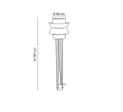 Lampadaire*Market Set Lampadaire, Singapour , , Ø40cm, H157cm - nude