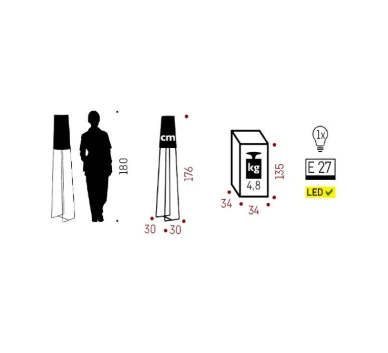 Lampadaire|Enfants*Fraumaier Lampadaire, Slimsophie, , H176cm - moutarde