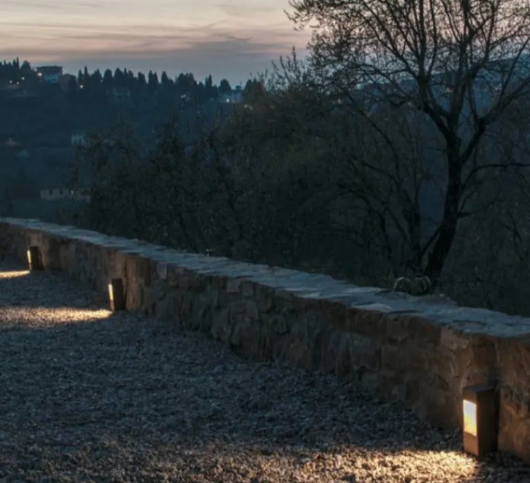 Lampadaire*Toscot Lampadaire, Smith P128, , IP65, LED, 3000K, 270 lm, L8,6cm, H27cm - Corten