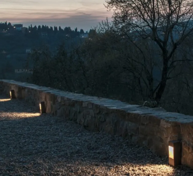 Lampadaire*Toscot Lampadaire, Smith P128, , IP65, LED, 2700K, 250 lm, L8,6cm, H27cm - Corten