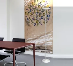 Lampadaire, Sol F1, blanc, LED, 2700K, 8800 lm, Ø28,5cm, H185cm - Rotaliana