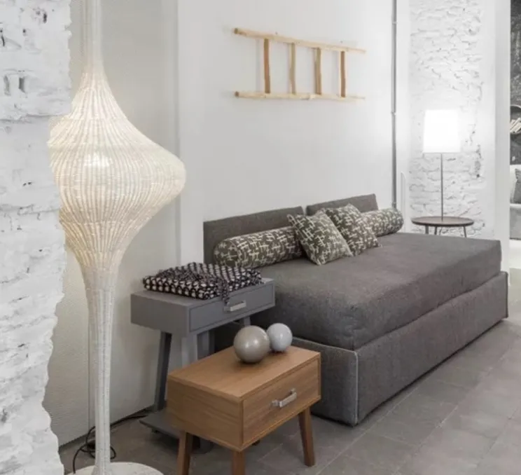 Lampadaire, Spin M, blanc, Ø63cm, H190cm - Gervasoni