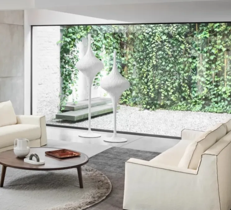 Lampadaire, Spin M, blanc, Ø63cm, H190cm - Gervasoni