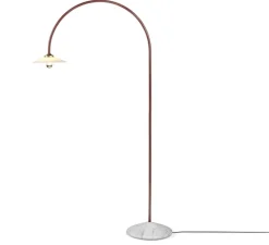 Lampadaire, Standing Lamp marble N°2, rouge foncé, L34cm, H172cm - Valerie_Objects