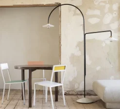 Lampadaire, Standing Lamp marble N°3, noir, L34cm, H200cm - Valerie_Objects