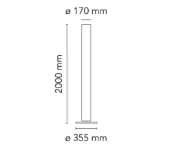 Lampadaire*Flos Lampadaire, Stylos, , Ø35,5cm, H200cm - argent