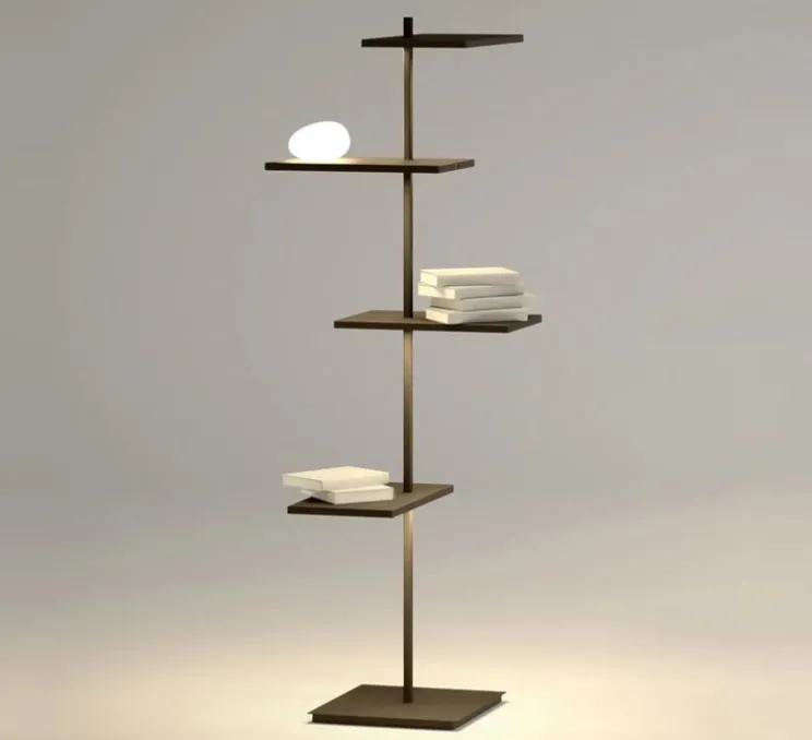 Lampadaire, Suite 6006, marron, LED, dim, 2700K, 1545 lm, L46cm, H133cm - Vibia