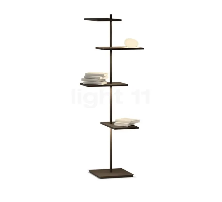 Lampadaire, Suite 6006, marron, LED, dim, 2700K, 1545 lm, L46cm, H133cm - Vibia