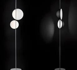 Lampadaire, SUPERLUNA 397, noir, LED, 3000K, 1530lm, Ø28cm, H175cm - OLUCE