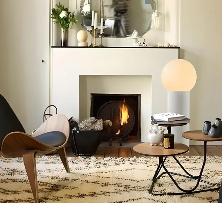 Lampadaire, Sœur, medium, blanc, RAL 9010, Ø22cm, H90cm - Laurence du Tilly