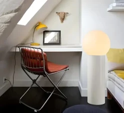 Lampadaire, Sœur, medium, blanc, RAL 9010, Ø22cm, H90cm - Laurence du Tilly