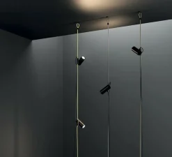 Lampadaire*Lodes Lampadaire suspendu, Cima, , Ø6cm, H34cm - noir, or mat