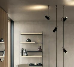 Lampadaire*Lodes Lampadaire suspendu, Cima, , Ø6cm, H34cm - noir, argent