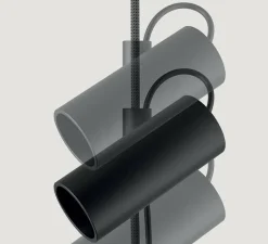 Lampadaire*Lodes Lampadaire suspendu, Cima, , Ø6cm, H34cm - noir, argent