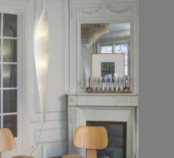 Lampadaire suspendu, ENVOL, blanc, H198cm - Celine-Wright