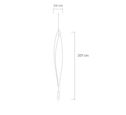 Lampadaire suspendu, ENVOL, blanc, H198cm - Celine-Wright