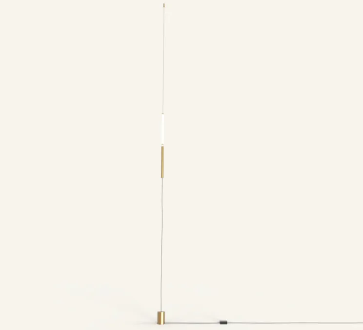 Lampadaire suspendu, Equilibrio, laiton, LED, dim, 2700K, 420 lm, Ø2,2cm, H30cm - OliveLab
