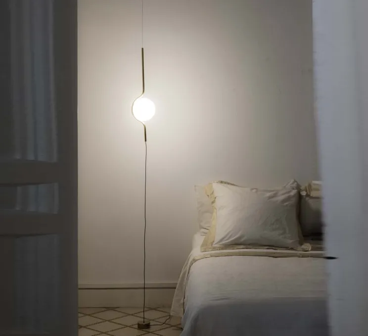 Lampadaire suspendu, Le vita, blanc, or, LED, 2700k, 570lm, Lcm, H11,8cm - Faro