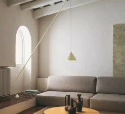 Lampadaire*Vibia Lampadaire suspendu, North 5666, , LED, dim, 2700K, 1041 lm, L16cm, H208cm - beige
