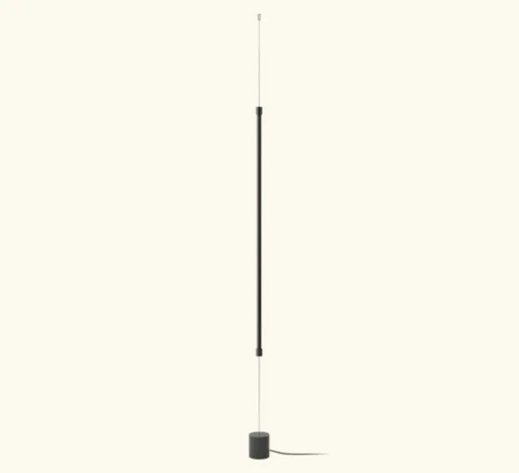 Lampadaire suspendu, René, noir mat, Ø7cm, H120cm - Robin