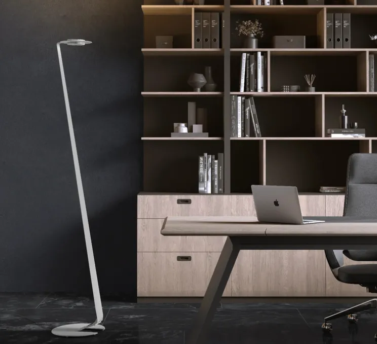 Lampadaire, Swan, blanc, LED, 2700K, 3300 lm, L30cm, H200cm - Lumen Center Italia