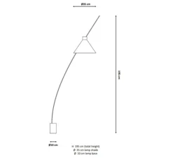 Lampadaire*Atelier Robotiq Lampadaire, Sway, , L35cm, H195cm - gris riverbed