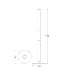 Lampadaire, Také Plus, LED, blanc, base blanche, H220cm - 3000K - 5500lm - LUMEN CENTER ITALIA