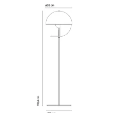 Lampadaire*Marset Lampadaire, Theia P, , LED, Ø32cm, H116,4cm - blanc