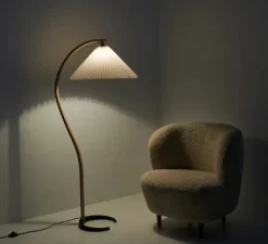 Lampadaire*Gubi Lampadaire, Timberline, Réédition, , Ø55cm, H151cm - blanc