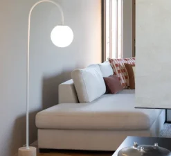 Lampadaire, Tivoli, blanc, L42cm, H163cm - It's about Romi