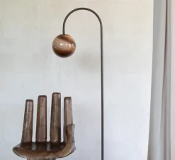 Lampadaire, Tivoli, marron, L42cm, H163cm - It's about Romi