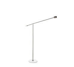 Lampadaire, T-Lamp, marron et marbre blanc, LED, 2700K, 1150lm, L198,7cm, H184,8cm - Moooi